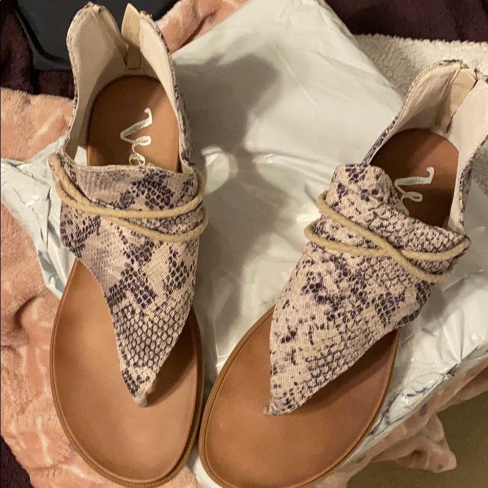 New Very G sandals. snake skin